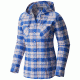 Mountain Hardwear Stretchstone Flannel Hooded Shirt - Women's-Bright Island Blue-Large