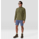 Mountain Hardwear Summit Grid 1/2 Zip Hoody - Mens, Combat Green, Small, 2050331353-S