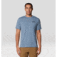 Mountain Hardwear Sunblocker Short Sleeve Shirt - Men's, Adriatic Blue Heather, L, 2027891-444-L