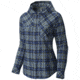 Mountain Hardwear Tohoma Hooded Flannel Long Sleeve Shirt - Womens-Bright Bluet-Large