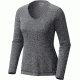 Mountain Hardwear Wicked Printed Long-Sleeve T - Women's-Heather Black-Medium