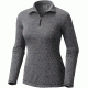 Mountain Hardwear Wicked Printed Long Sleeve Zip T - Women's-Heather Black-Medium