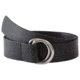 Leather D-Ring Belt - Mens-Black-X-Large