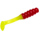 Mr. Crappie Slabalicious Glow Soft Bait, Red/Chartreuse Sparkle Glow, MRCSLC-187G