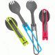 MSR Sporks Utensil Set - 4 Pack, Red/Grey, 3170