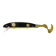 Musky Mania Squirrely Jake Fishing Plug w/ Live Action Tail 9in, 1 1/8 oz, Black Perch Stripe, SQJ9-04
