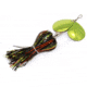 Musky Mayhem Micro Double Cowgirl Musky Spinner, 1/0 Hook, Blackfire/Chartreuse, 5in, .75 oz, MDC04