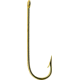 Mustad Aberdeen Hook, Round Bend, Light Wire Ringed Eye, 24Kt Gold, Size 6, 10 per Pack, 3261-GL-6-10