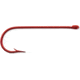 Mustad Aberdeen Hook, Round Bend, Light Wire Ringed Eye, Red, Size 4, 10 per Pack, 3261-RB-4-10