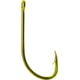 Mustad Classic Beak Hook, Forged, Special Long Shank, Offset, Ringed Eye, 24kt Gold, Size 2, 100 per Pack, 92671-GL-2-100