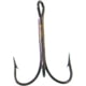 Mustad Classic Treble Hook, Standard Shank, Ringed Eye, Bronze, Size 2/0, 25 per Pack, 3551-BR-2/0-25