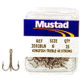 Mustad Kingfish Treble Hook, 4X Strong, Ringed Eye, Black Nickel, Size 6, 25 per Pack, 3592BLN-6-24