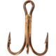 Mustad Kingfish Treble Hook, 4X Strong, Ringed Eye, Bronze, Size 4, 25 per Pack, 3599C-BR-4-25