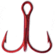 Mustad Triple Grip Treble Hook, Chemically Sharpened Point, 2X Short Shank, Special Wide Bend, Ringed Eye, Size 8, 10 per Pack, 36246-RB-8-10