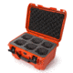Nanuk Case 918 w/foam insert for 6 Lens, Orange, Medium, 918S-080OR-0A0-19337