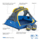 Napier Lite Pack Tent, Blue/Gray/Yellow, 7.3ft x 6.8ft, 91200