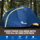 Napier Lite Pack Tent, Blue/Gray/Yellow, 7.3ft x 6.8ft, 91200