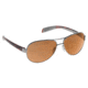 Native Eyewear Haskill Sunglasses, Chrome/Maple Tort/Light Grey Frame, Brown Lens, Polarized, 164 378 524