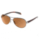 Native Eyewear Haskill Sunglasses, Chrome/Maple Tort/Light Grey Frame, Brown Lens, Polarized, 164 378 524