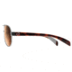 Native Eyewear Haskill Sunglasses, Chrome/Maple Tort/Light Grey Frame, Brown Lens, Polarized, 164 378 524