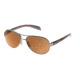 Native Eyewear Haskill Sunglasses,Chrome/Maple Tort/Light Grey Frame,Brown Lens,Polarized,164 378 524