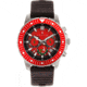 Nautis Caspsian Chronograph Strap Watch w/Date, Black/Red, One Size, 21227G-D