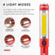 Nebo Big Larry 2 COB LED Flashlight, AA, White/Red COB, 500 Lumens, Red, NEB-WLT-0002