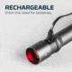Nebo Davinci Rechargeable Handheld Flashlight, 2000 Lumens, Black, NEB-FLT-0020