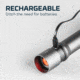 Nebo Davinci Rechargeable Handheld Flashlight, 3500 Lumens, Black, NEB-FLT-0021