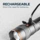 Nebo Franklin Slide Rechargeable Dual Flashlight and Work Light, 500 Lumens, Black, NEB-WLT-0025