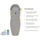 NEMO Equipment 2025 Tracer Blaze Sleeping Bag Liner, Vapor, Regular, 811666037183