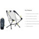 NEMO Equipment Moonlite Reclining Camp Chair, Pelican Gray, 811666036148