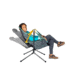 NEMO Equipment Stargaze Recliner Luxury Camping Chair, Fortress/Goldfinch, 811666033666