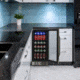 NewAir 15in Built-in Beverage Fridge - 96 Cans, Black / Stainless Steel, ABR-960