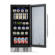 NewAir 15in Built-in Beverage Fridge - 96 Cans, Black / Stainless Steel, ABR-960