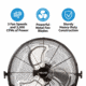 NewAir 18in High Velocity Portable Floor Fan, Black, WindPro18F