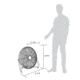 NewAir 18in High Velocity Portable Floor Fan, Black, WindPro18F