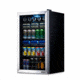 NewAir Can Freestanding Beverage Fridge - 126 Cans, Black / Stainless Steel, AB-1200