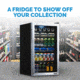 NewAir Can Freestanding Beverage Fridge - 126 Cans, Black / Stainless Steel, AB-1200