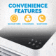 NewAir Compact Portable Air Conditioner, White, 8,000 BTUs, NAC08KWH01