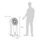 NewAir Evaporative Air Cooler and Portable Cooling Fan, Cools 250 sq ft, Silver, NEC500SI00