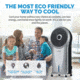 NewAir Evaporative Air Cooler and Portable Cooling Fan, Cools 250 sq ft, Silver, NEC500SI00