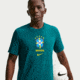 Nike Brazil Nike Mens Soccer T-Shirt in Green IH2174-381, Green, 2XL, male, 1015871692-00198729210524