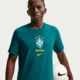 Nike Brazil Nike Mens Soccer T-Shirt in Green IH2174-381, Green, S, male, 1015871692-00198729144508