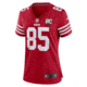 Nike George Kittle San Francisco 49ers 80th Anniversary Nike Womens NFL Game Jersey in Red 67NWSAGH9BF-2MR, Red, S, female, 1016122194-00199804383157