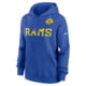 Nike Los Angeles Rams Alt Pack Club Nike Womens NFL Pullover Hoodie in Blue 00Z54EVQ9X-M5A, Blue, L, female, 1016119768-00823987274123