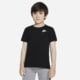 Nike Nike Sportswear Little Kids Embroidered Futura T-Shirt in Black 86C545-023, Black, 7, male, 1014410949-00009328926214