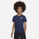 Nike Nike Sportswear Little Kids Embroidered Futura T-Shirt in Blue 86C545-U90, Blue, 5, male, 1014411096-00807421081041
