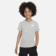 Nike Nike Sportswear Little Kids Embroidered Futura T-Shirt in Grey 86C545-042, Grey, 4, male, 1014410973-00009328926238