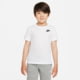Nike Nike Sportswear Little Kids Embroidered Futura T-Shirt in White 86C545-001, White, 7, male, 1015907746-00009328926160